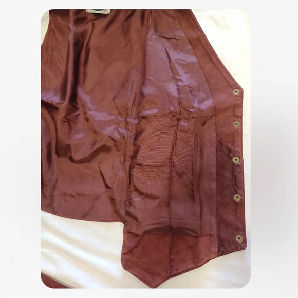 Seperate  Scene 2 Piece 100% Leather Skirt Size 14 Vest Size Large - Picture 8 of 15